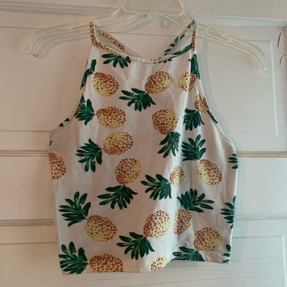 ROMWE pineapple tank top